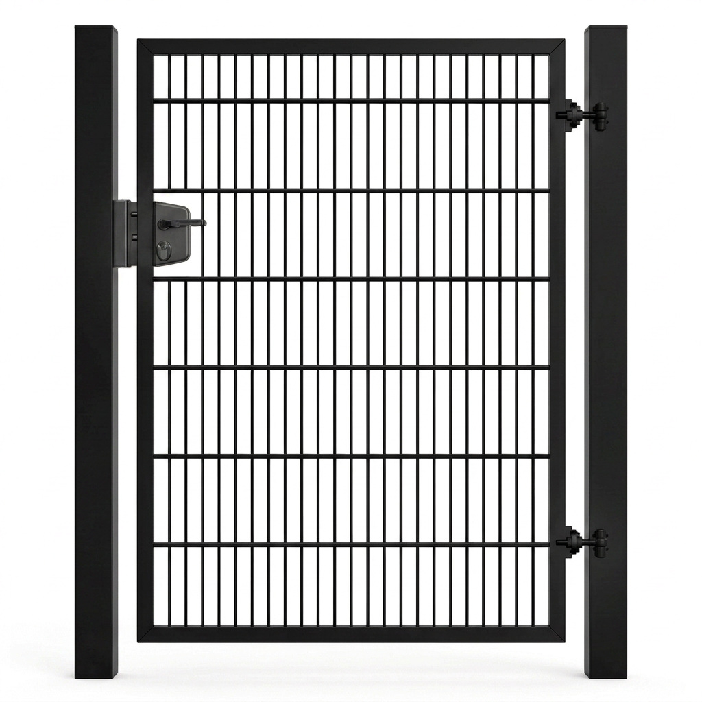 Enkele draaipoort 1 m breed en 80 cm hoog in zwart (RAL 9005)