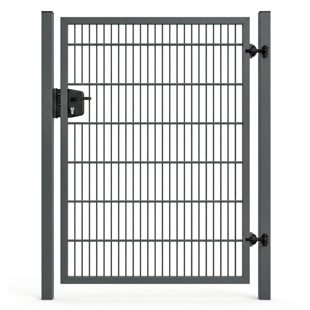 Enkele draaipoort 1 m breed en 80 cm hoog in antraciet (RAL 7016)